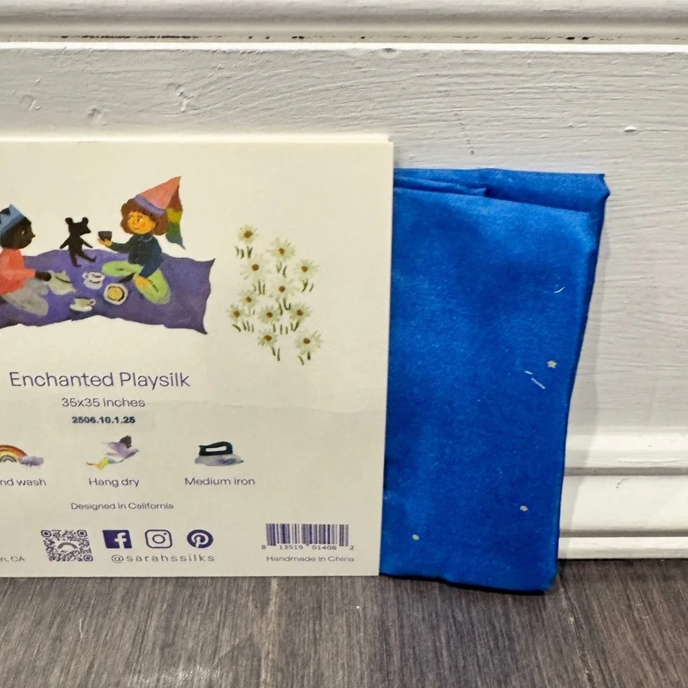 NWT Sarah’s Silks Enchanted Playsilk - Blue Star Full Size Silk Pretend Play
